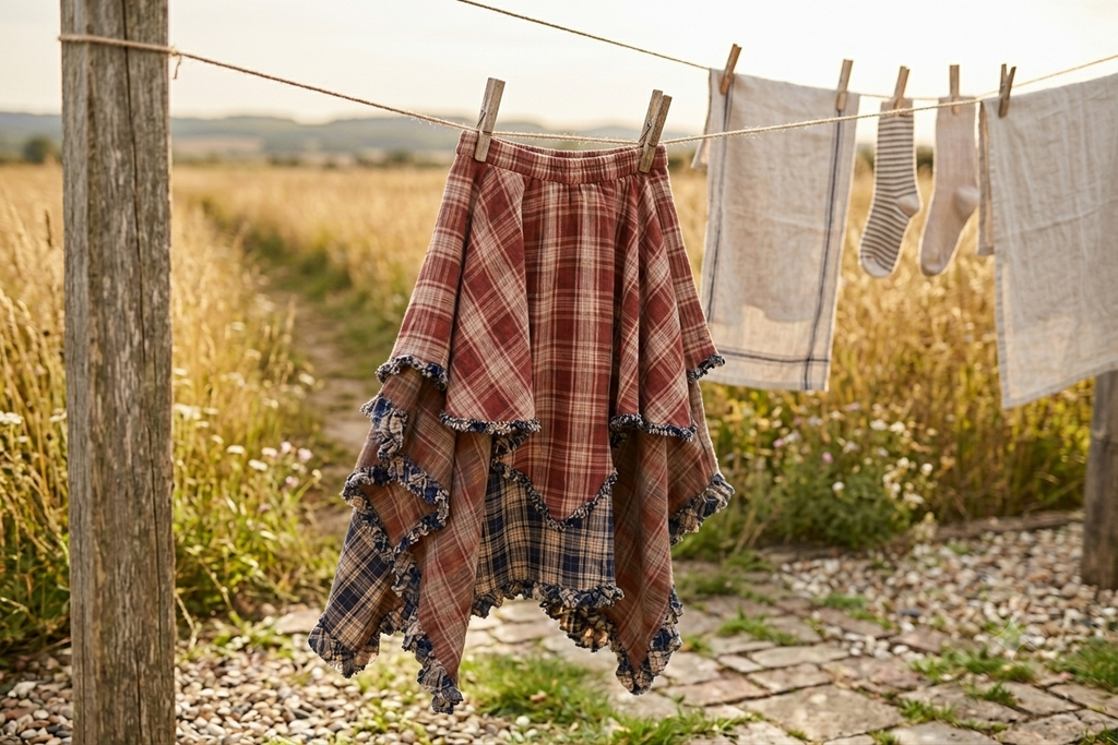 Handkerchief Plaid Skirt