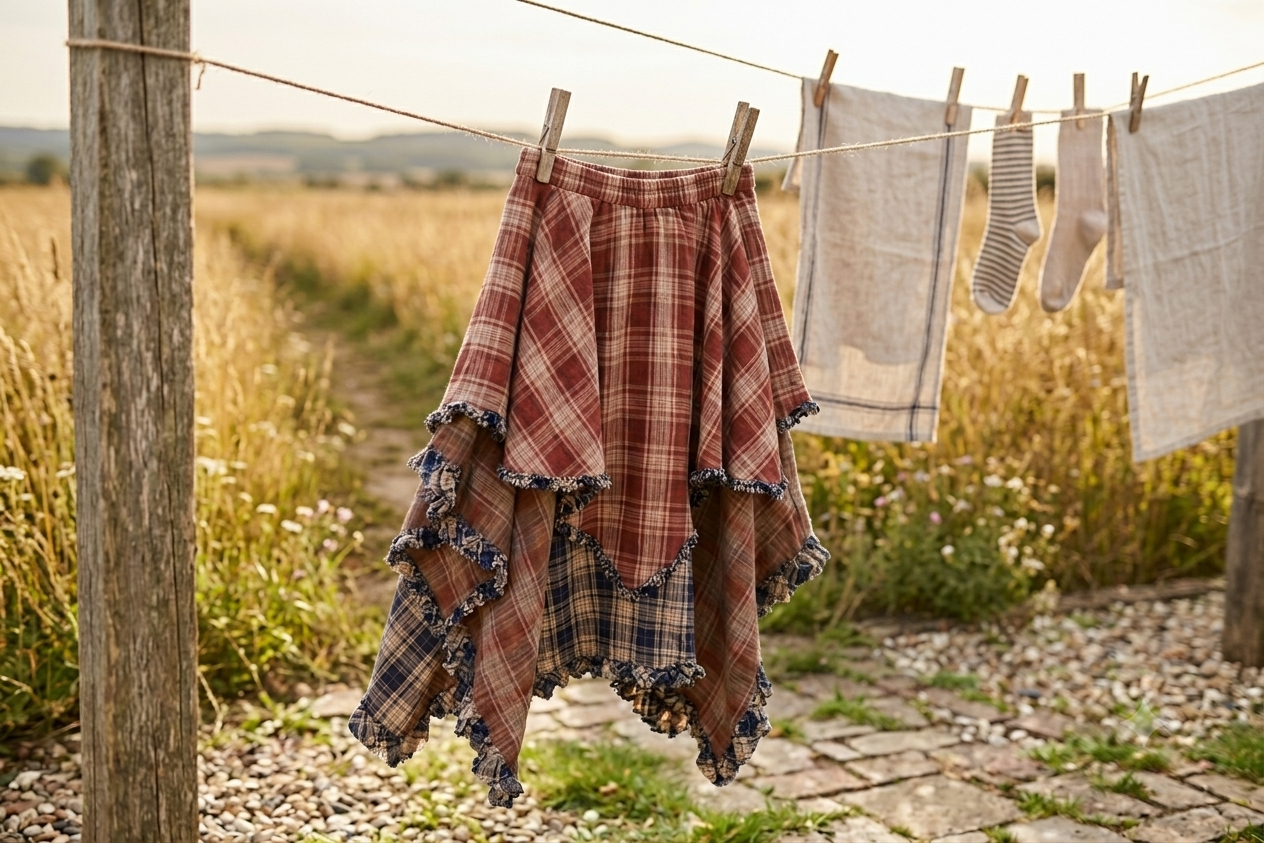 Handkerchief Plaid Skirt
