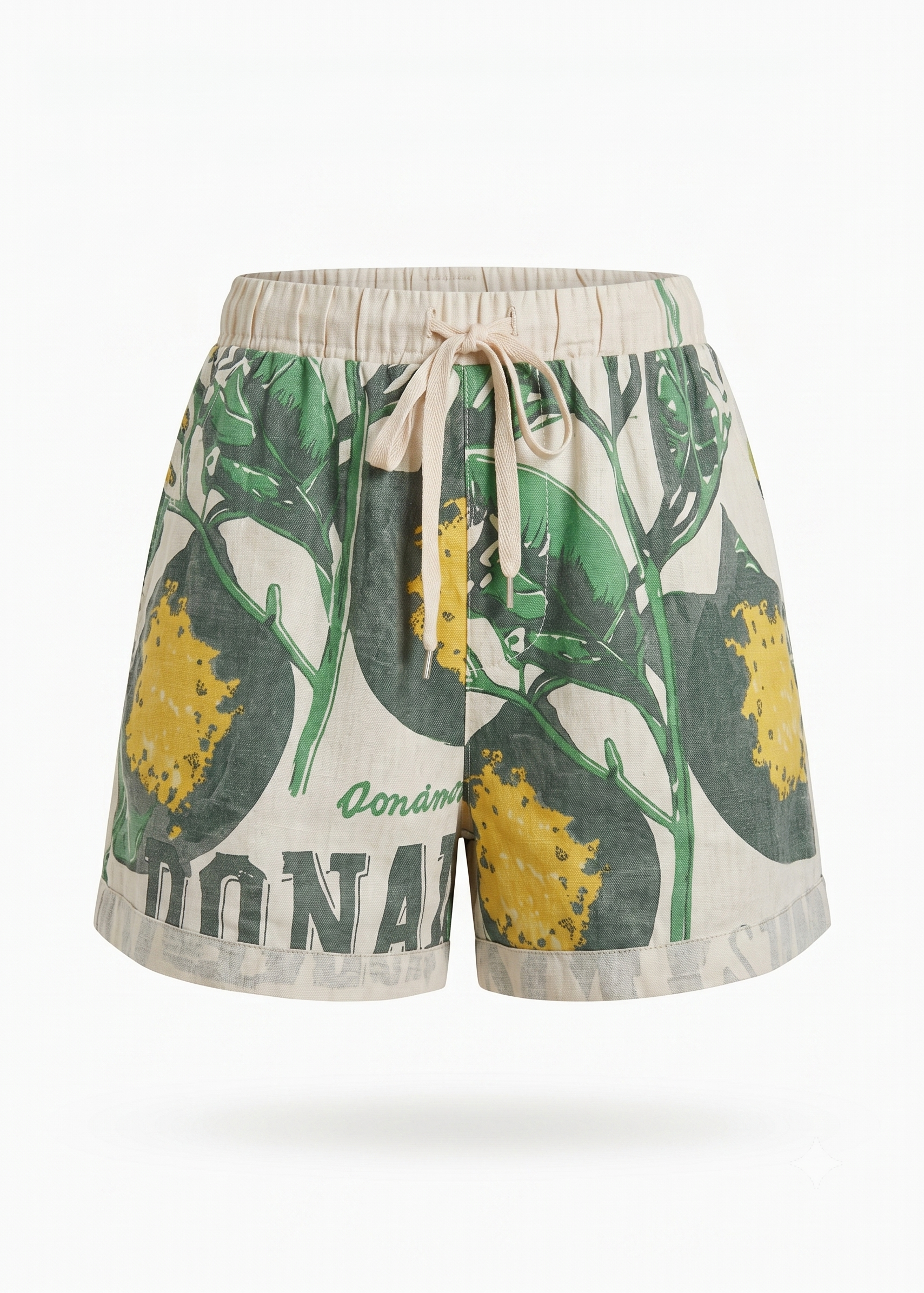 Graphic Linen-Blend Shorts