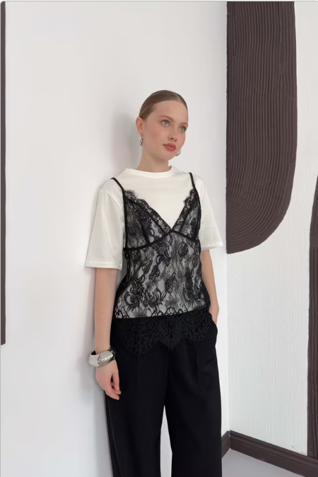 Black Lace T-shirt