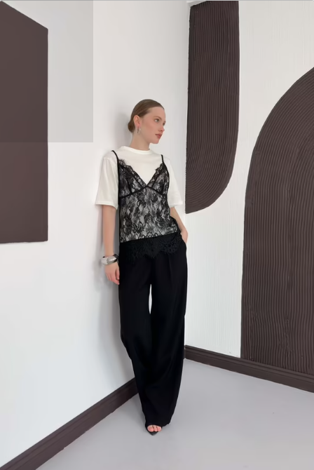 Black Lace T-shirt
